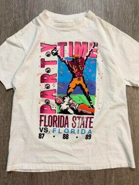 Vintage Florida College Football Tee - Retro 87 - 89 Party Time Graphic Shirt